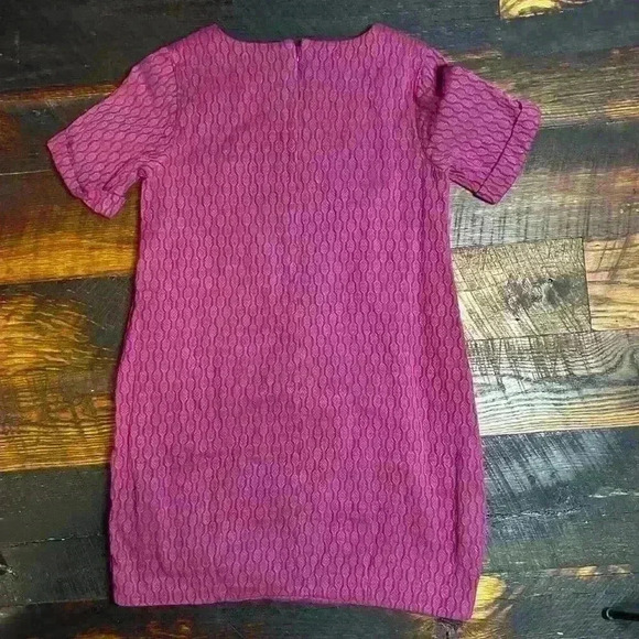 PEOPLE TREE Organic Cotton Pink Patterned Roomy Short Sleeve Mini Dress Women 4 - Picture 3 of 7
